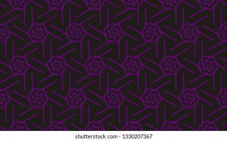 Vector illustration with curved line. Modern pattern in triangles style. For modern interior design.