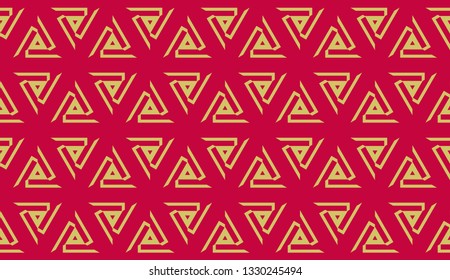Vector illustration with curved line. Modern pattern in triangles style. For modern interior design.