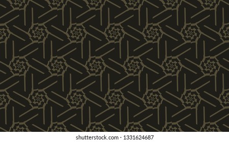 Vector illustration with curved line. Modern pattern in triangles style. For modern interior design.