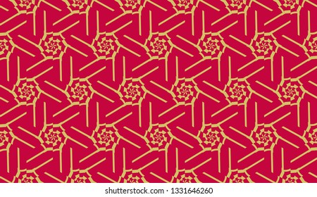 Vector illustration with curved line. Modern pattern in triangles style. For modern interior design.