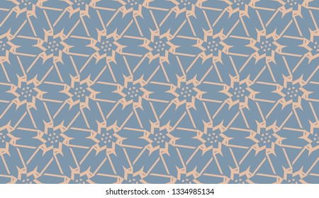 Vector illustration with curved line. Modern pattern in triangles style. For modern interior design.