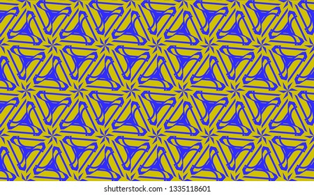 Vector illustration with curved line. Modern pattern in triangles style. For modern interior design.