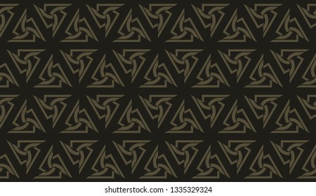 Vector illustration with curved line. Modern pattern in triangles style. For modern interior design.