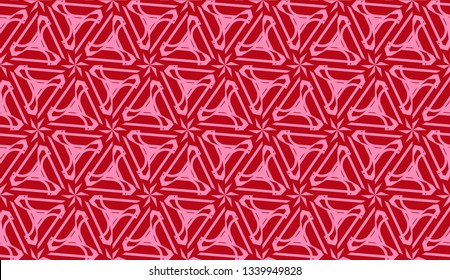 Vector illustration with curved line. Modern pattern in triangles style. For modern interior design, fashion print