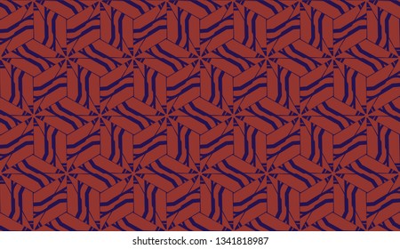 Vector illustration with curved line. Modern pattern in triangles style. For modern interior design, fashion print