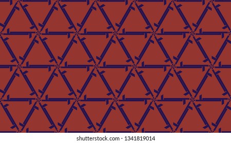 Vector illustration with curved line. Modern pattern in triangles style. For modern interior design, fashion print