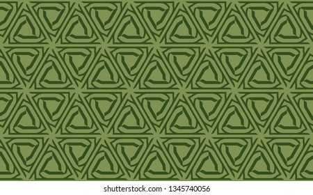 Vector illustration with curved line. Modern pattern in triangles style. For modern interior design, fashion print