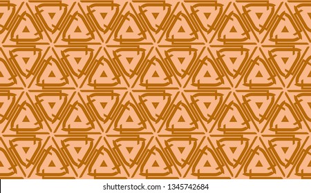 Vector illustration with curved line. Modern pattern in triangles style. For modern interior design, fashion print