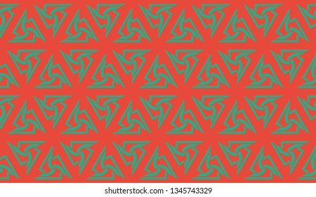Vector illustration with curved line. Modern pattern in triangles style. For modern interior design, fashion print