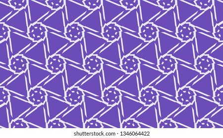 Vector illustration with curved line. Modern pattern in triangles style. For modern interior design, fashion print