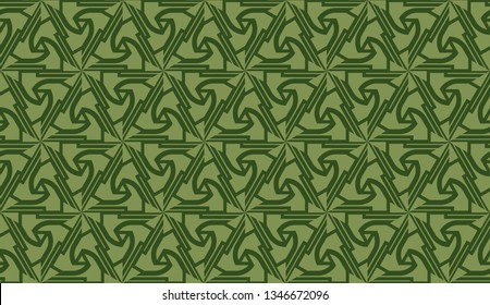 Vector illustration with curved line. Modern pattern in triangles style. For modern interior design, fashion print