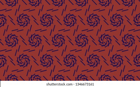 Vector illustration with curved line. Modern pattern in triangles style. For modern interior design, fashion print