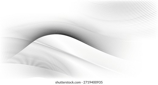Ilustración vectorial. Las líneas y redes curvas simbolizan la naturaleza interconectada de la tecnología moderna, cerrando brechas con precisión. 