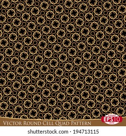 Vector illustration of curved round seamless pattern.