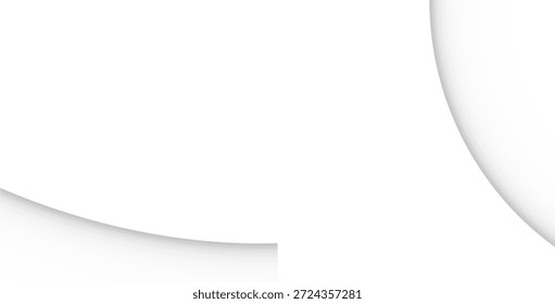Vector illustration of a curved white background with a subtle gradient effect, ideal for design and branding applications.