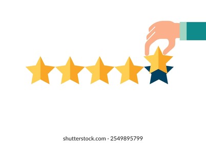 Vector illustration, customer feedback rating, feedback rating and feedback, highest rating, business satisfaction vector support