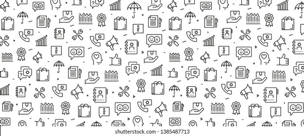 VECTOR ILLUSTRATION OF CUSTOMER RELATIONSHIP ICON CONCEPT