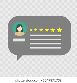 Vector illustration customer review template