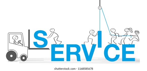 Vector illustration, customer service concept, online global technical support 24/7,