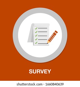 Vector illustration of customer service and satisfaction with "customer survey" customer support concept