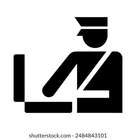 Vector illustration of customs clearance symbol on white background.