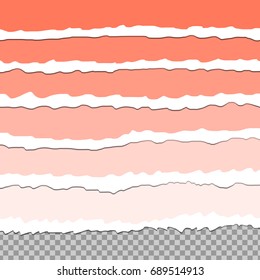 Vector illustration of cut off paper edges
