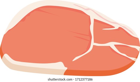 Ilustración vectorial del cerdo cortado . 