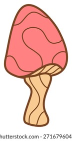 vector illustration of cute and addorable mushroom 