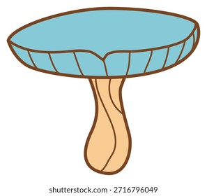 vector illustration of cute and addorable mushroom 