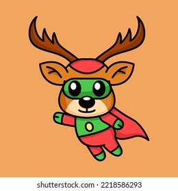 Vector illustration of a cute and adorable deer