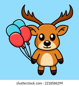 Vector illustration of a cute and adorable deer