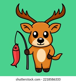 Vector illustration of a cute and adorable deer