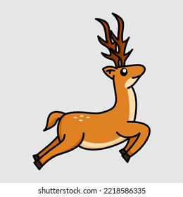 Vector illustration of a cute and adorable deer
