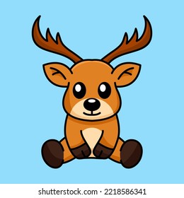 Vector illustration of a cute and adorable deer