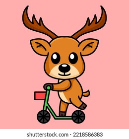 Vector illustration of a cute and adorable deer