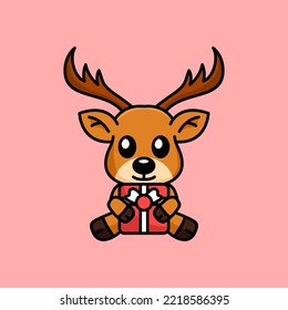 Vector illustration of a cute and adorable deer