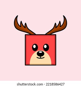 Vector illustration of a cute and adorable deer