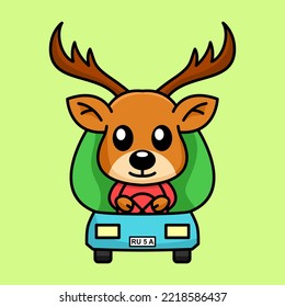 Vector illustration of a cute and adorable deer