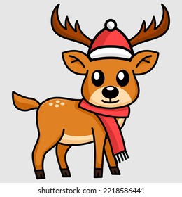 Vector illustration of a cute and adorable deer