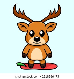 Vector illustration of a cute and adorable deer