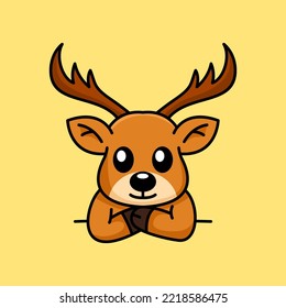 Vector illustration of a cute and adorable deer