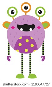 Vector illustration of cute and adorable Halloween monster