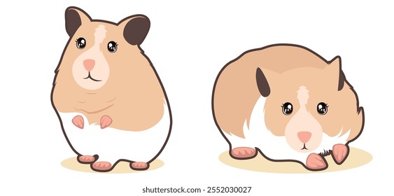 Vektorgrafik eines süßen und bezaubernden Hamsters