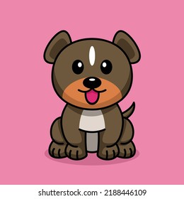 Vector illustration of a cute and adorable puppy