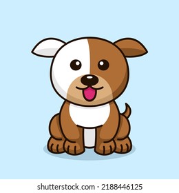 Vector illustration of a cute and adorable puppy