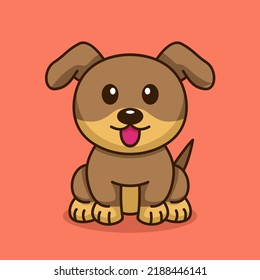 Vector illustration of a cute and adorable puppy
