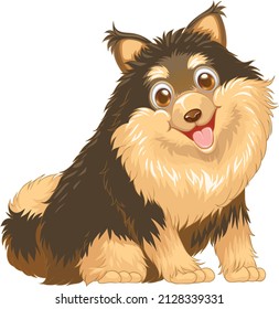 Ilustración vectorial del lindo perro Alaska Husky
