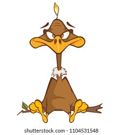 Vector Illustration of a  Cute American Condor Cartoon Character