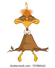 Vector Illustration of a  Cute American Condor Cartoon Character
