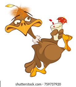Vector Illustration of a  Cute American Condor Cartoon Character